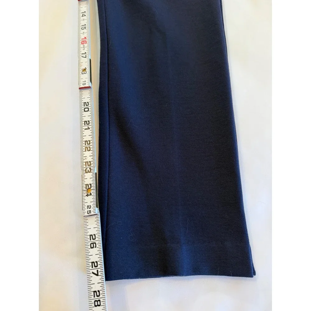 Navy Blue Ankle‎ Trousers Chico's Pull On Stretch Ponte Pants Size 1 Medium